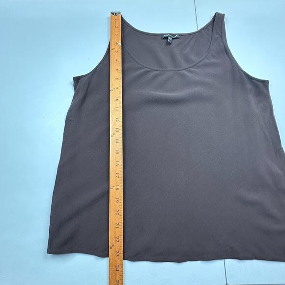 Eileen Fisher Tank Top Womens Medium Brown Silk Quiet Luxury Layering Capsule - Picture 10 of 12